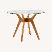 West Elm Jensen Glass Round Dining Table