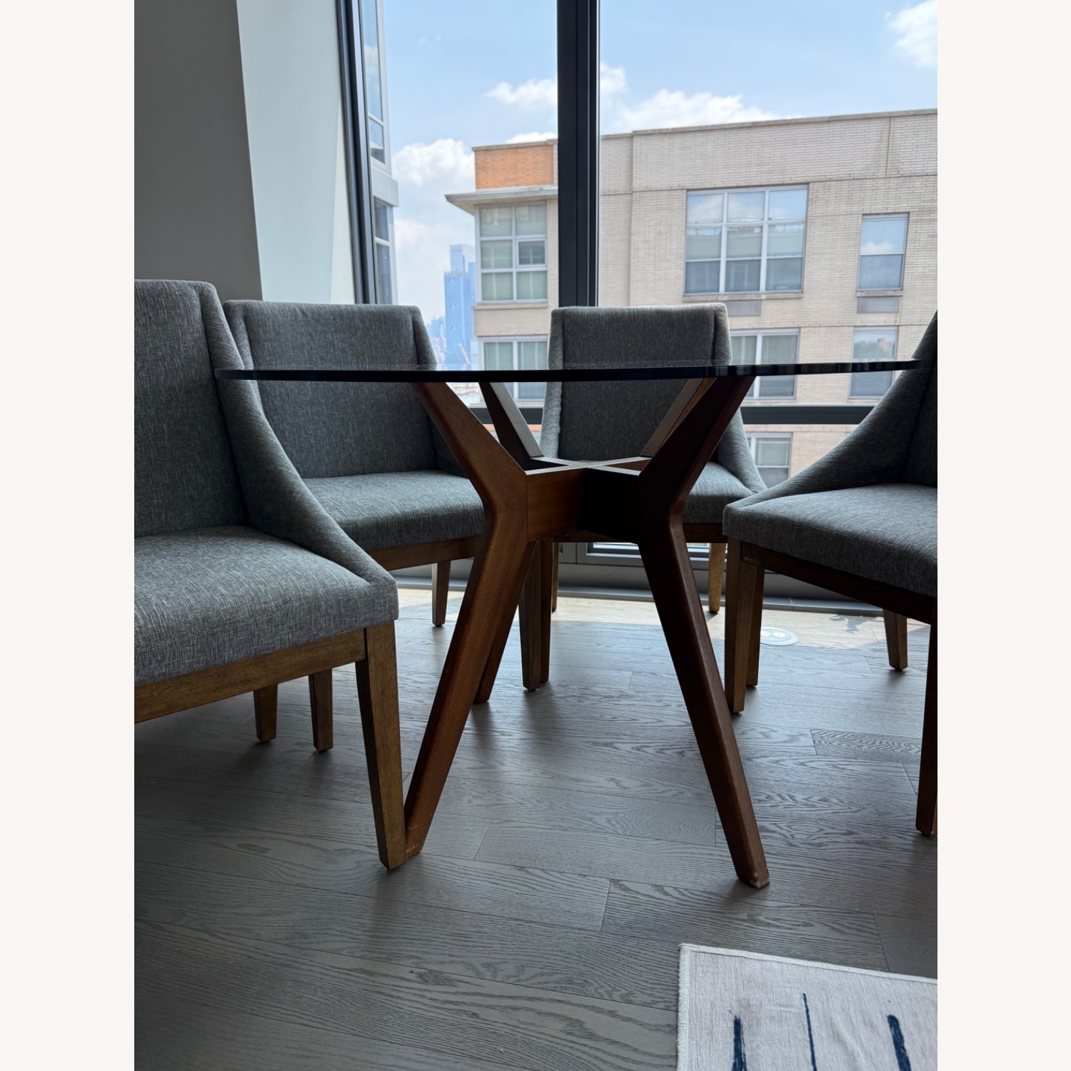 West Elm Jensen Glass Round Dining Table - image-1