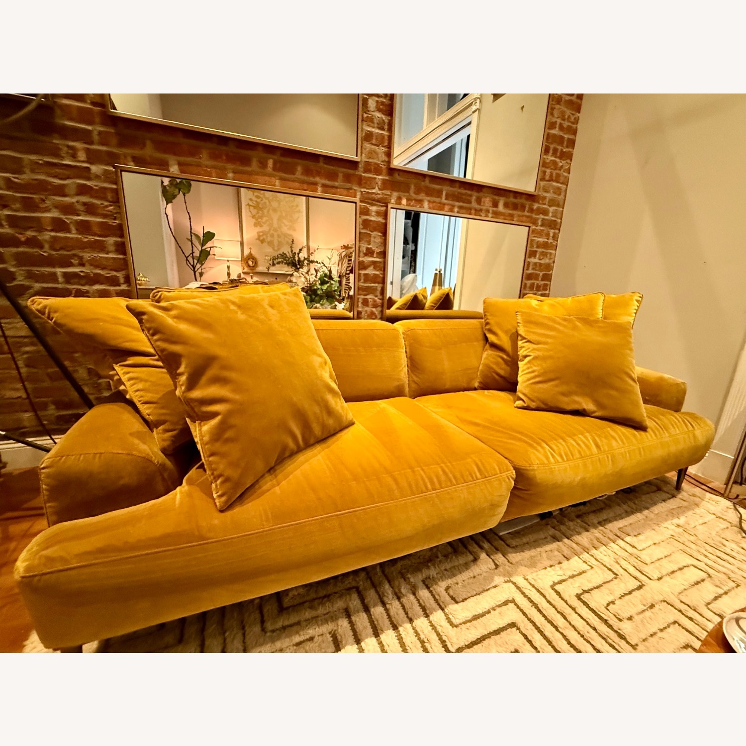 Article Abisko Yarrow Gold Velvet Sofa - image-1