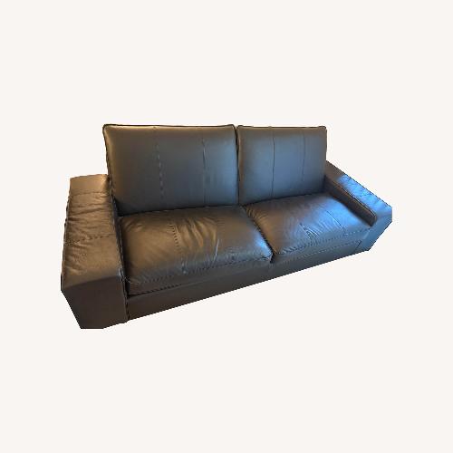 Used IKEA Kivik Black Leather Sofa for sale on AptDeco
