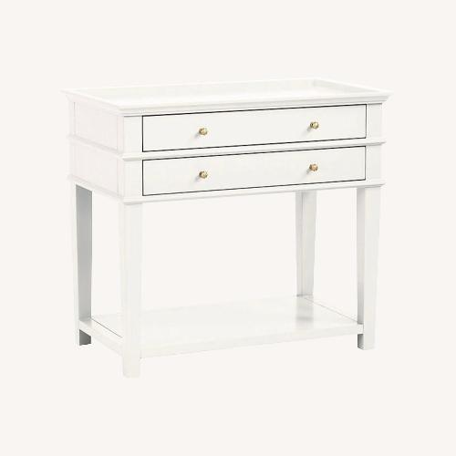 Used Ballard Grace 2 Drawer Nightstand in White for sale on AptDeco