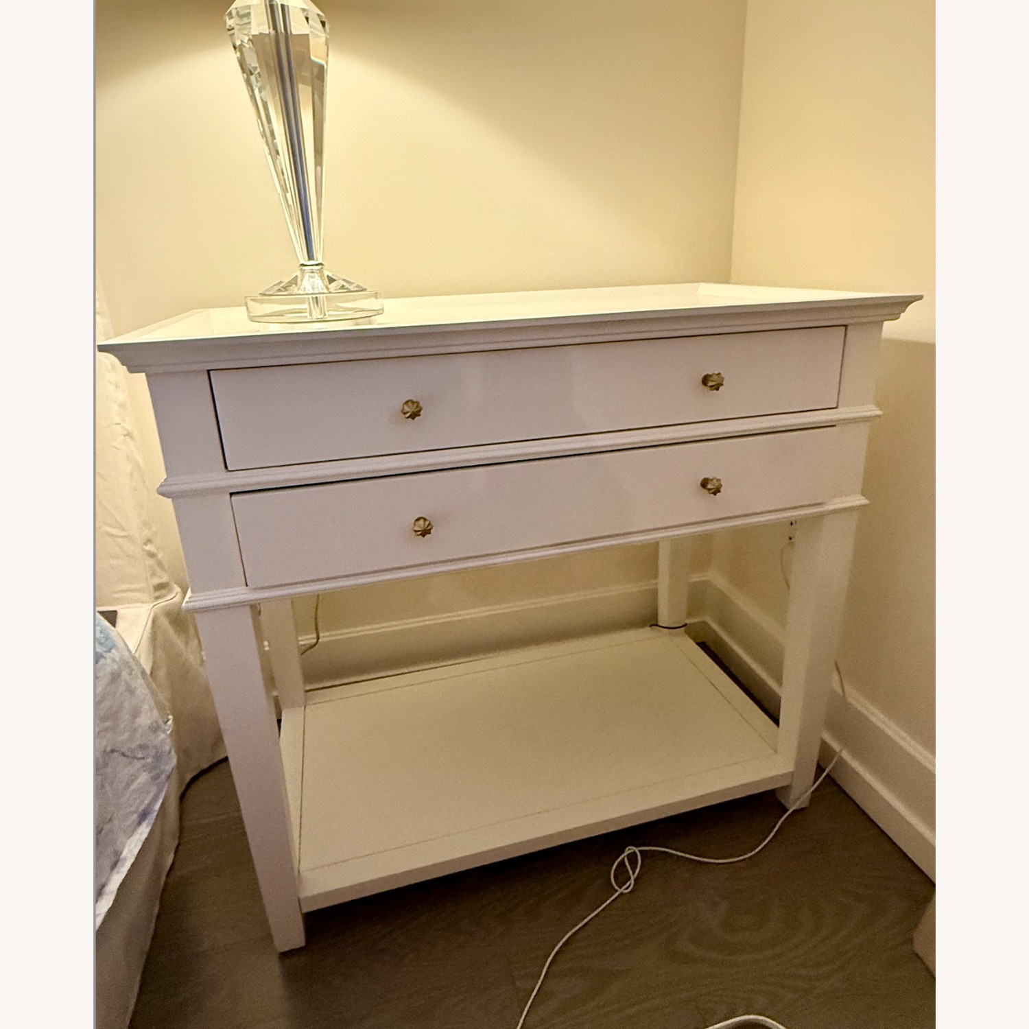 Ballard Grace 2 Drawer Nightstand in White - image-2