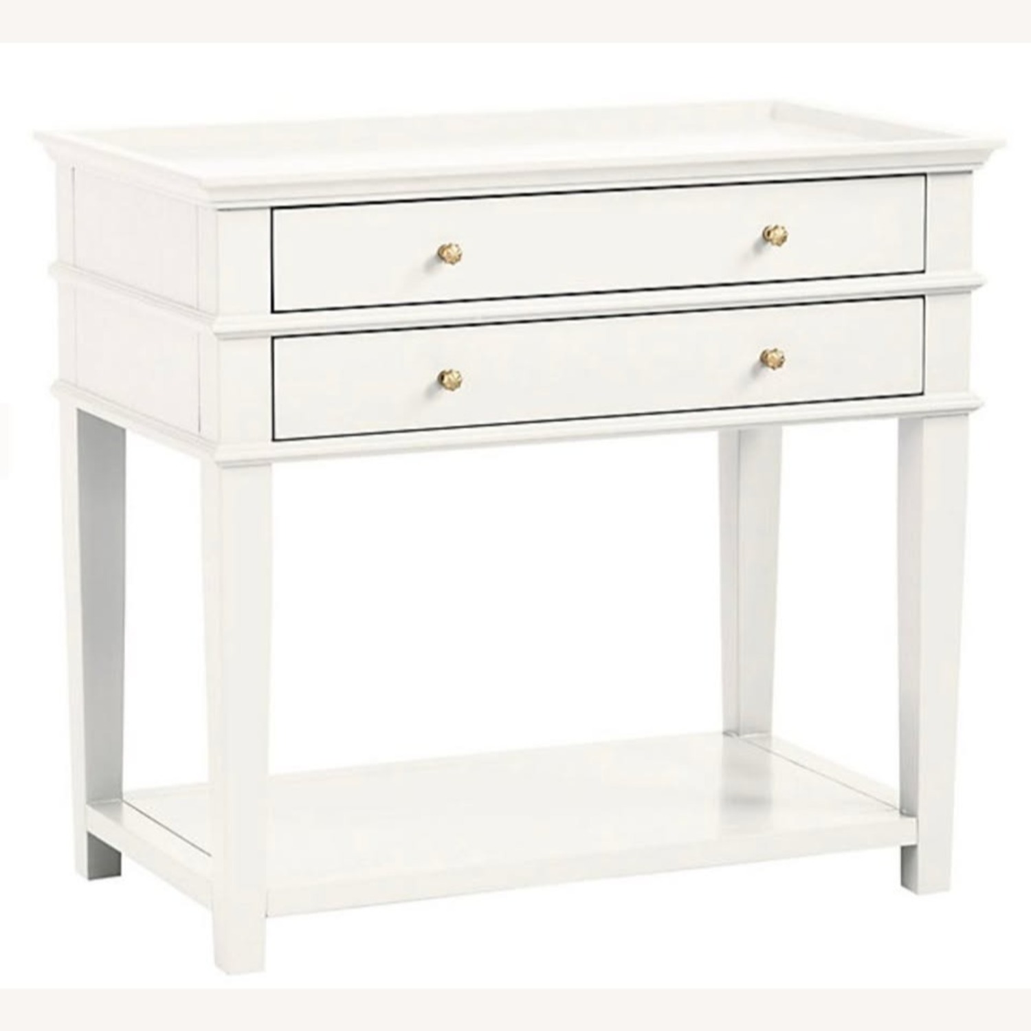 Ballard Grace 2 Drawer Nightstand in White - image-1