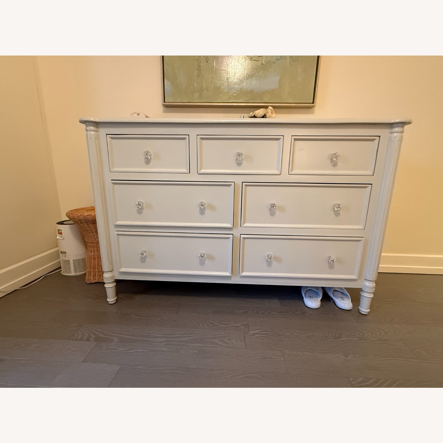 Vintage Light Gray/Blue Dresser - image-0
