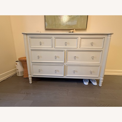 Used Vintage Light Gray/Blue Dresser for sale on AptDeco