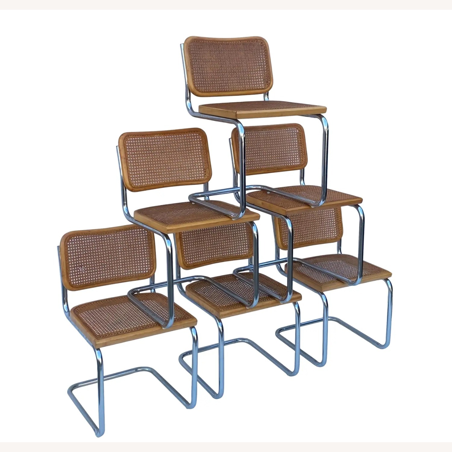 Cesca Cane Chairs by Marcel Breuer - Set of 6 - image-1