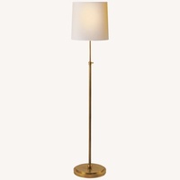 Pair of Perigold Brass Floor Lamps W Shades