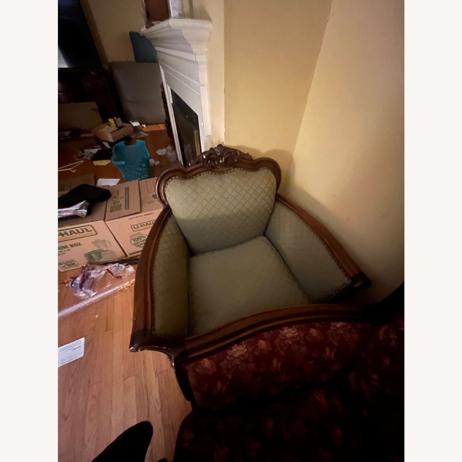 Green Victorian Parlor Chair – Downton Abbey Grace - image-3