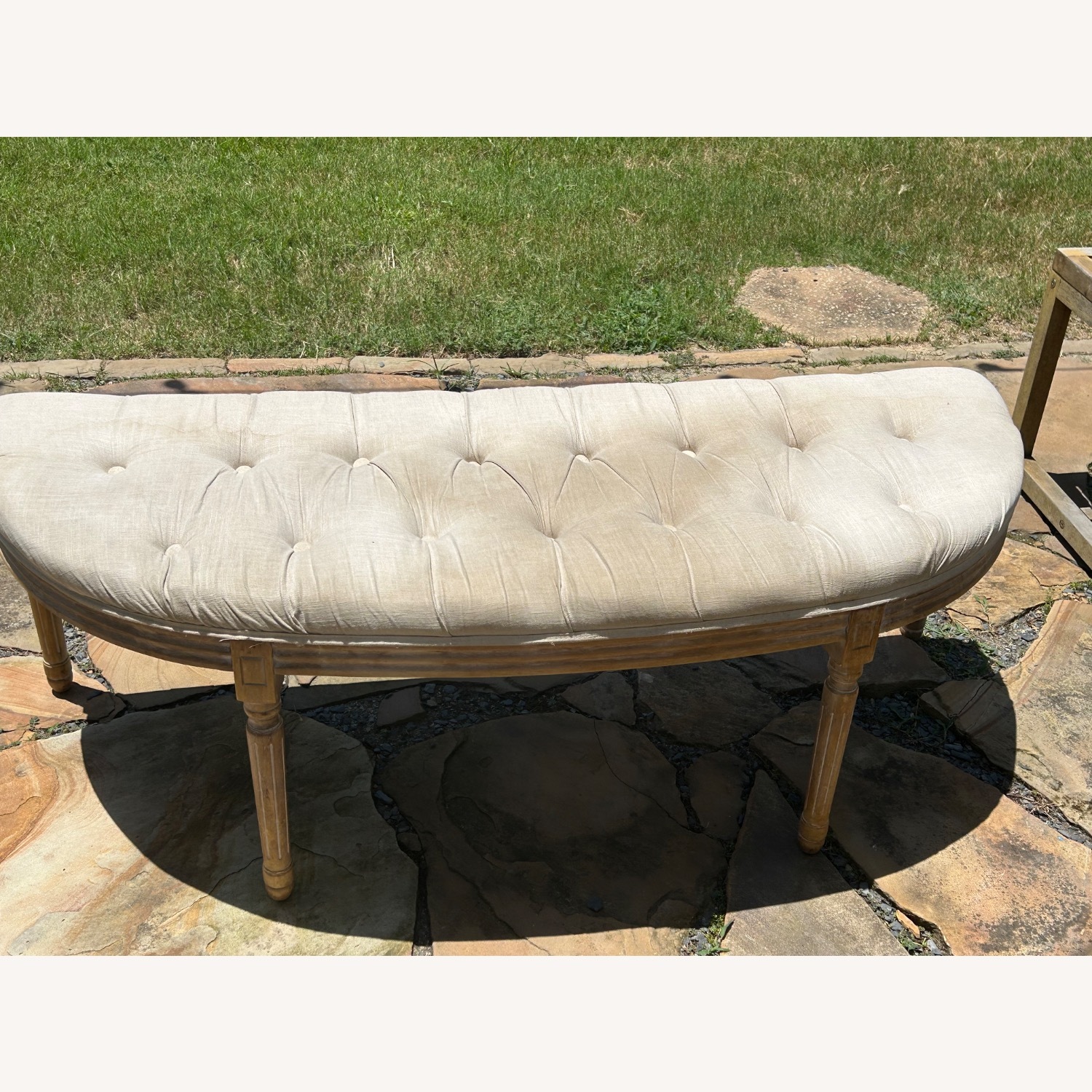 Cream Ottoman Bench - image-0