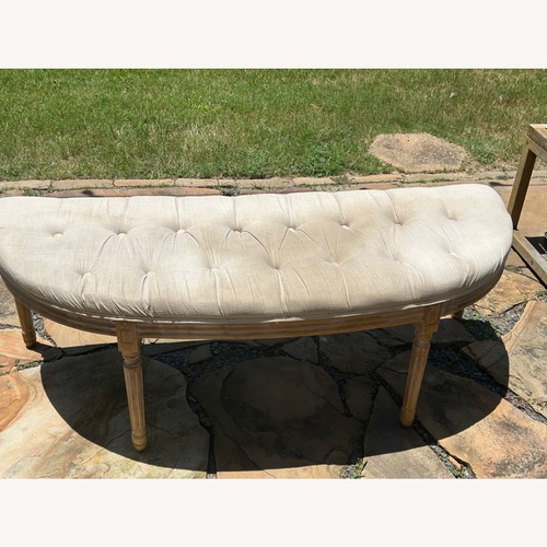 Used Cream Ottoman Bench for sale on AptDeco