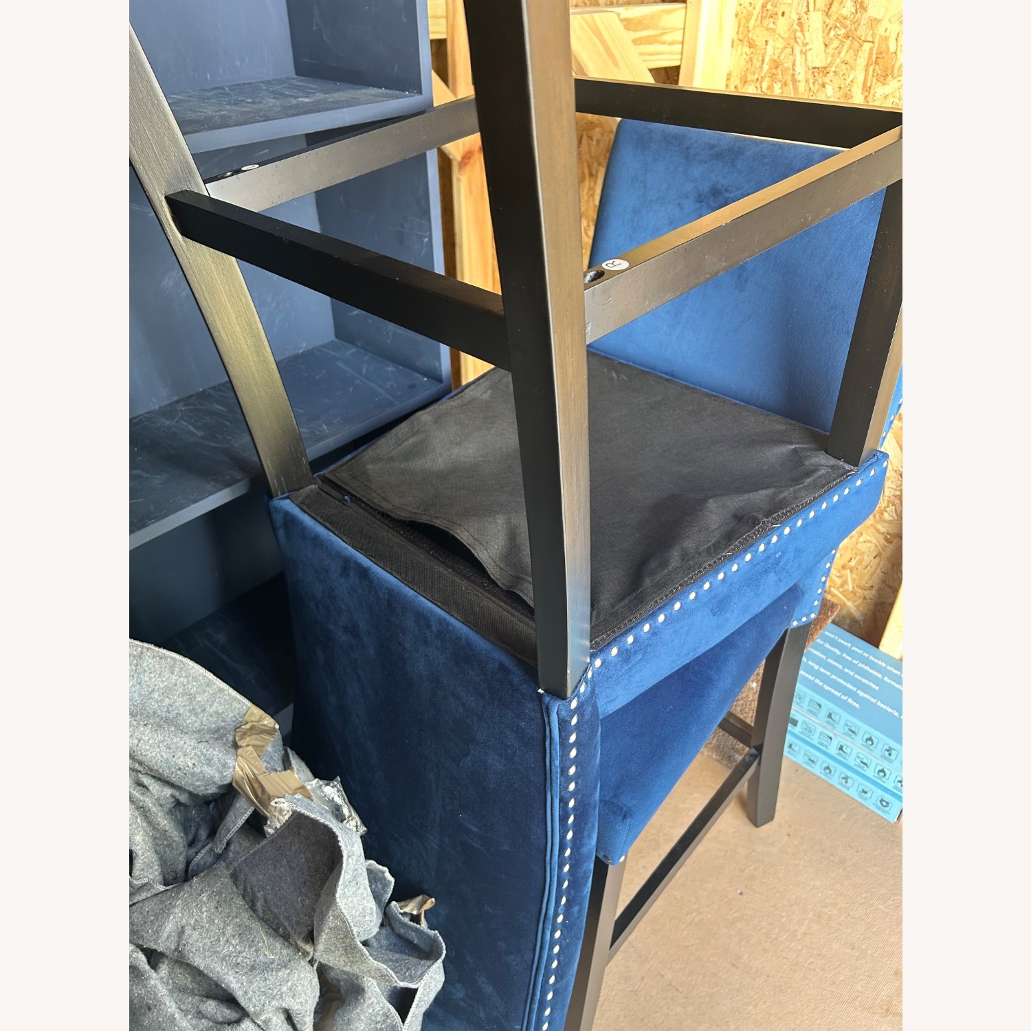 Royal Blue High Bar Chairs - image-2
