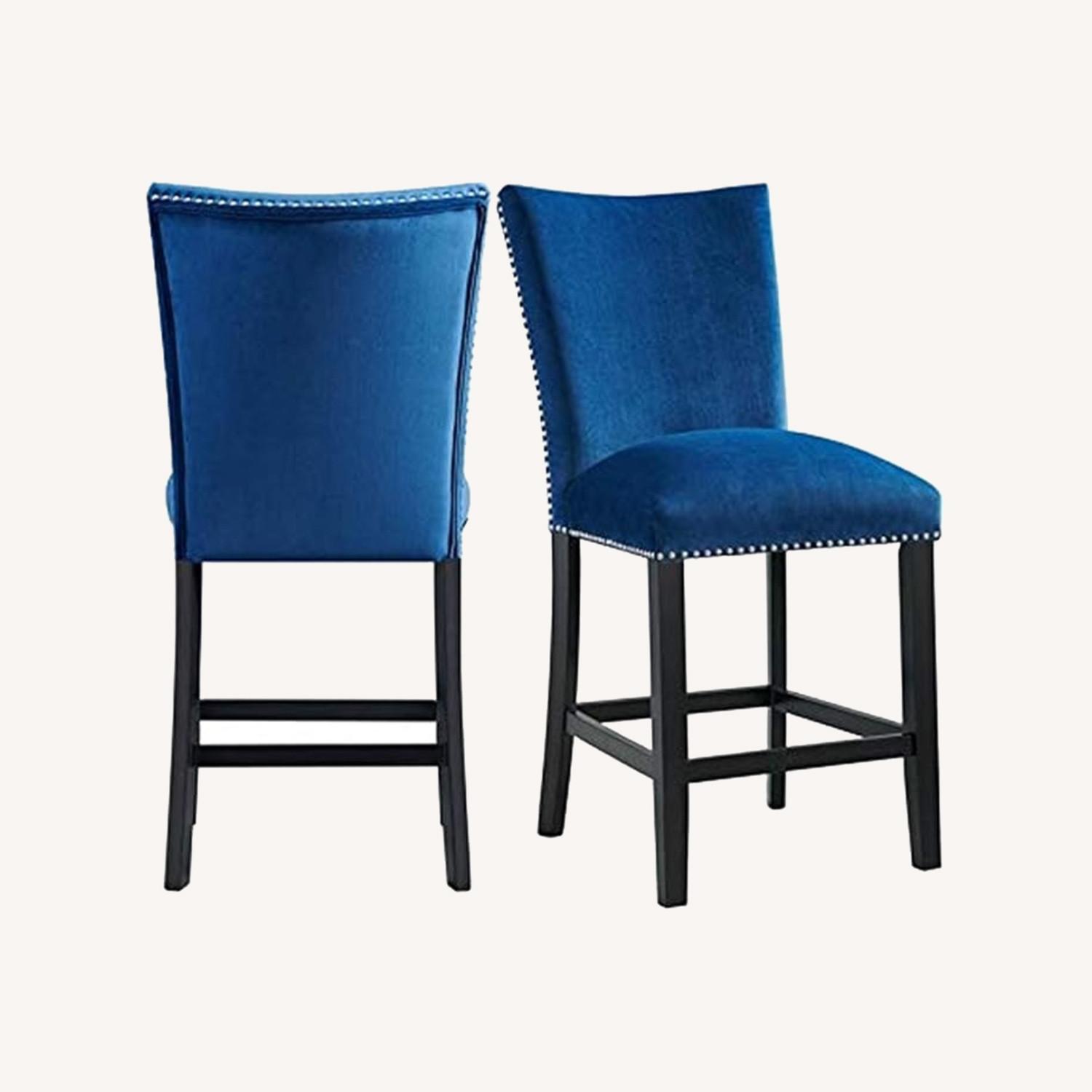 Royal Blue High Bar Chairs - image-0