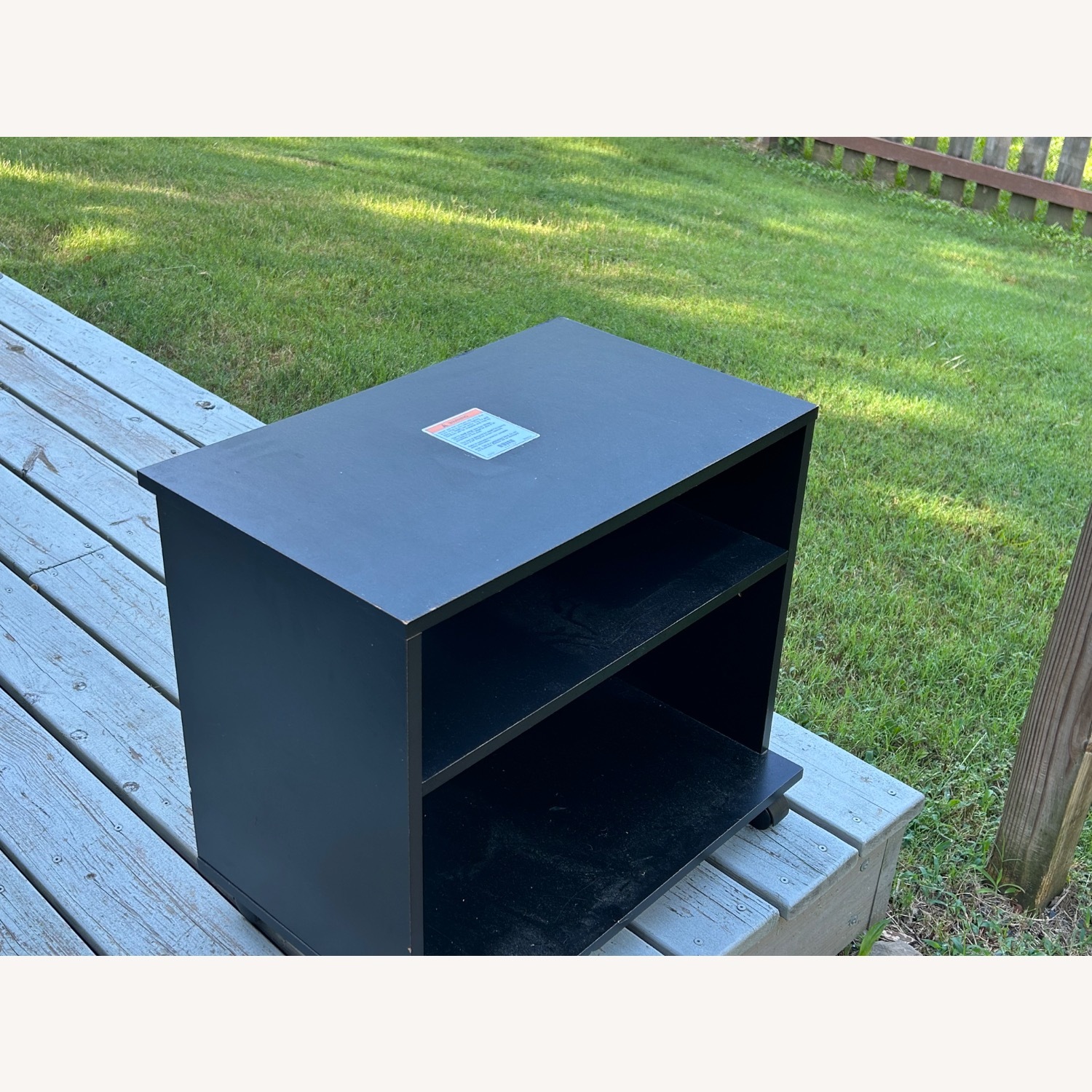 Black Printer Stand/Computer Stand With Wheels - image-2