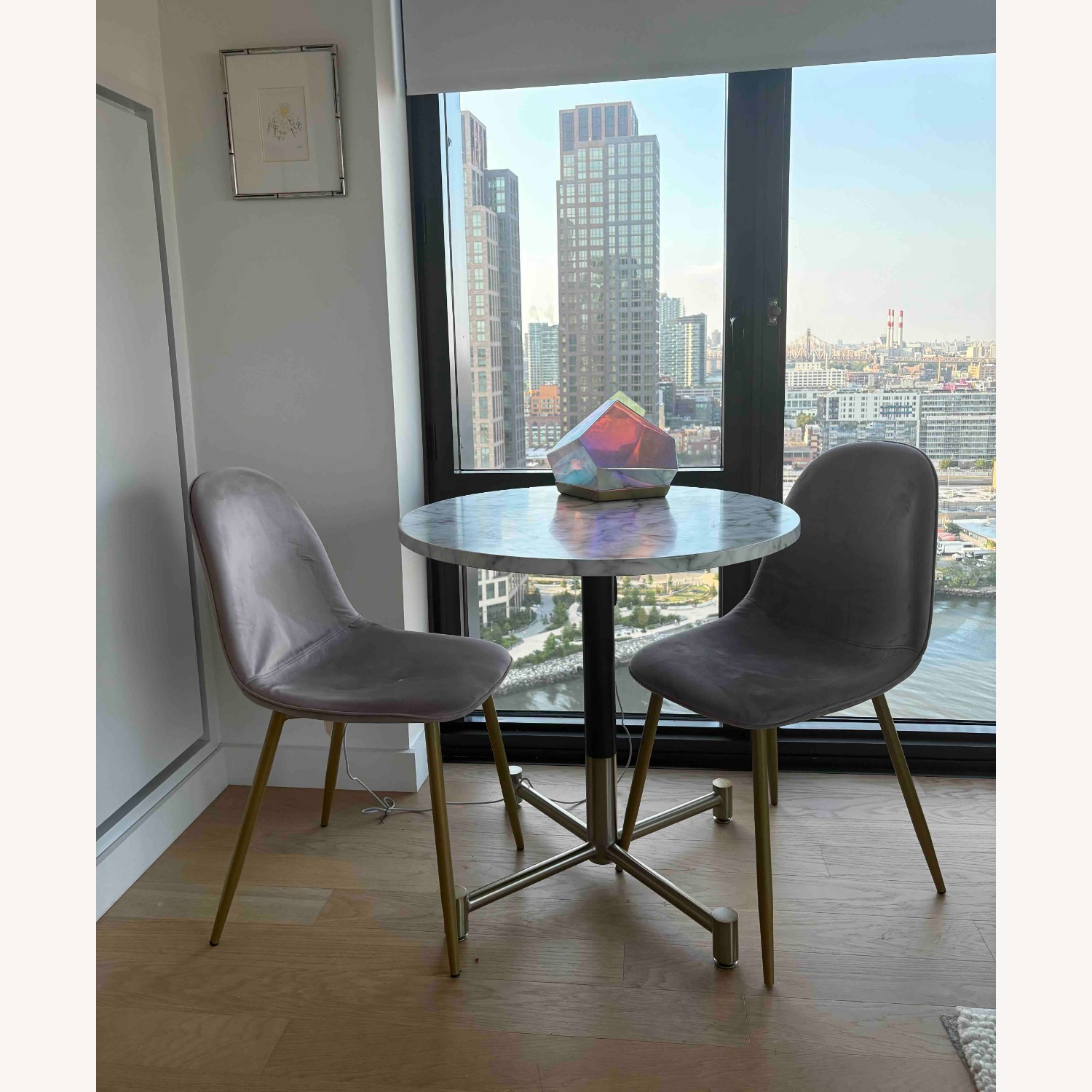 West Elm Branch Restaurant Round Dining Table - Marble - image-1