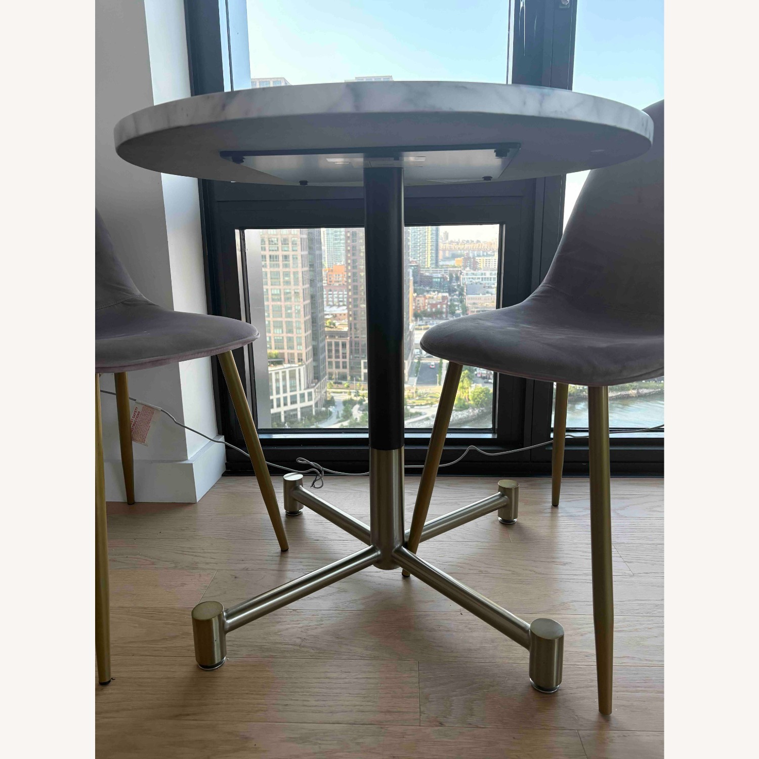 West Elm Branch Restaurant Round Dining Table - Marble - image-4