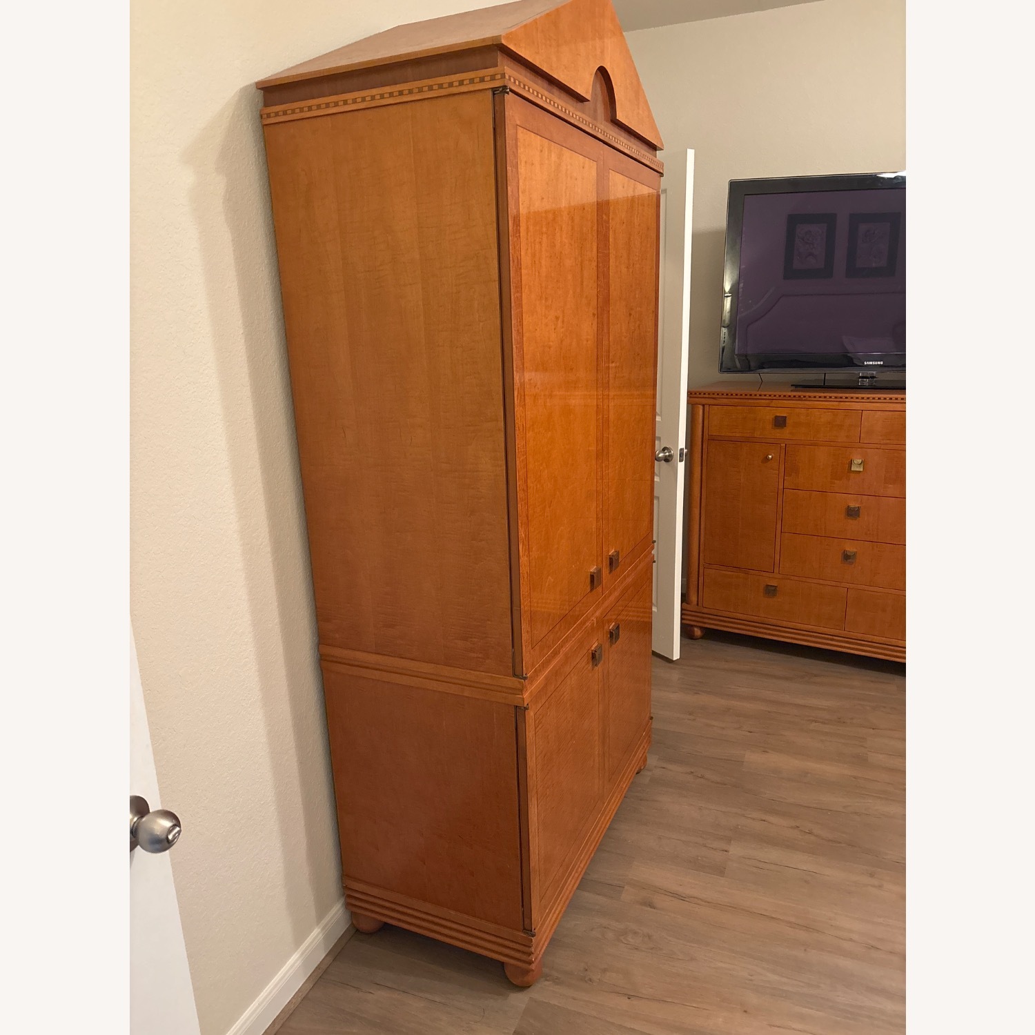 Hickory White Armoire from Genesis Collection - image-3