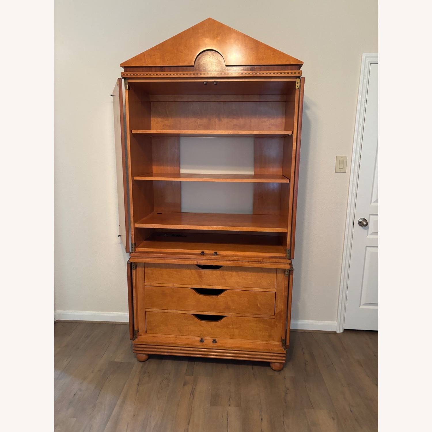 Hickory White Armoire from Genesis Collection - image-2