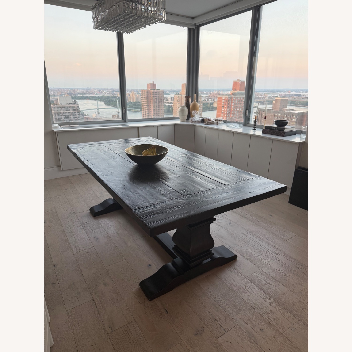 Restoraion Hardware Reclaimed Russian Oak Baluster Rectangular Dining Table - image-1