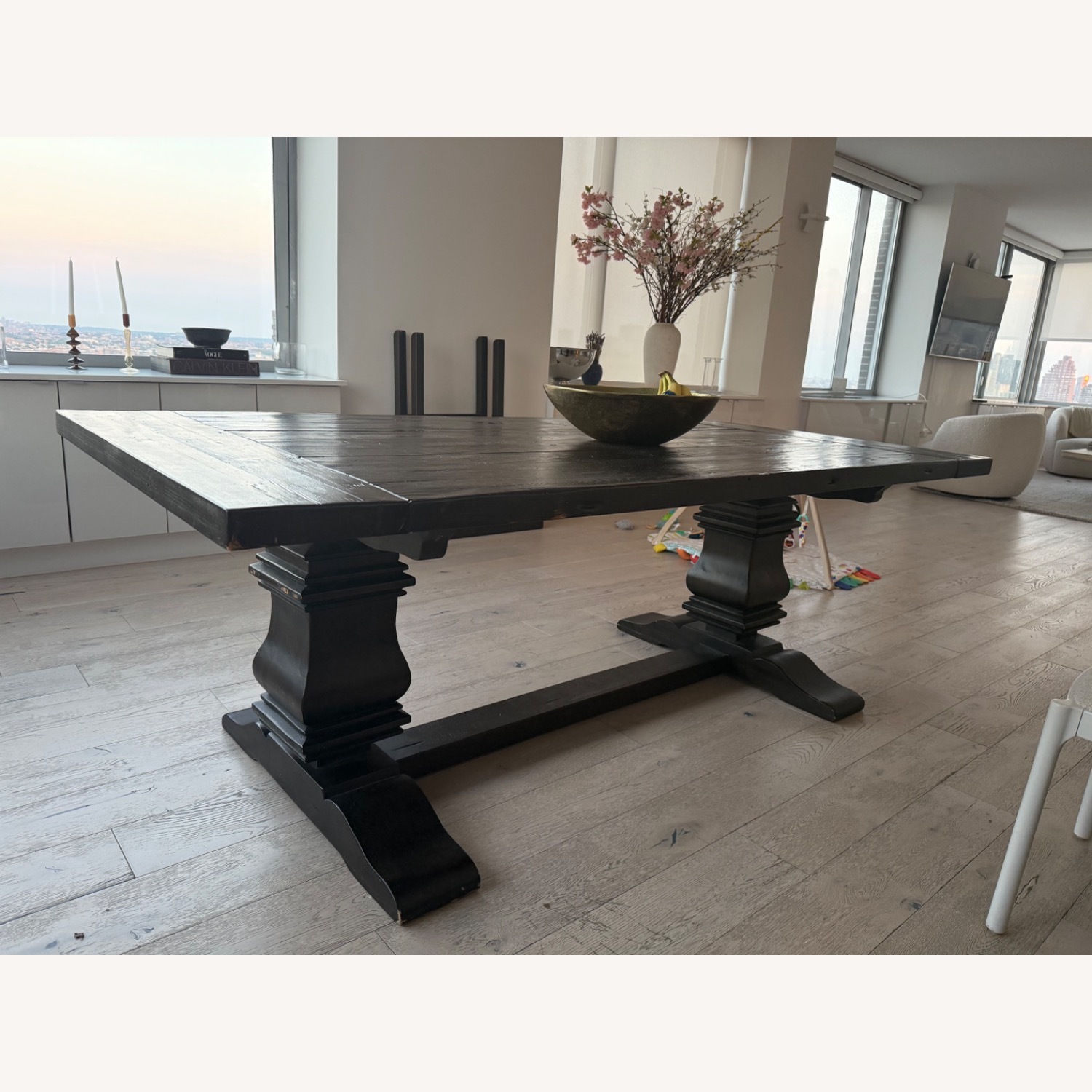 Restoraion Hardware Reclaimed Russian Oak Baluster Rectangular Dining Table - image-3