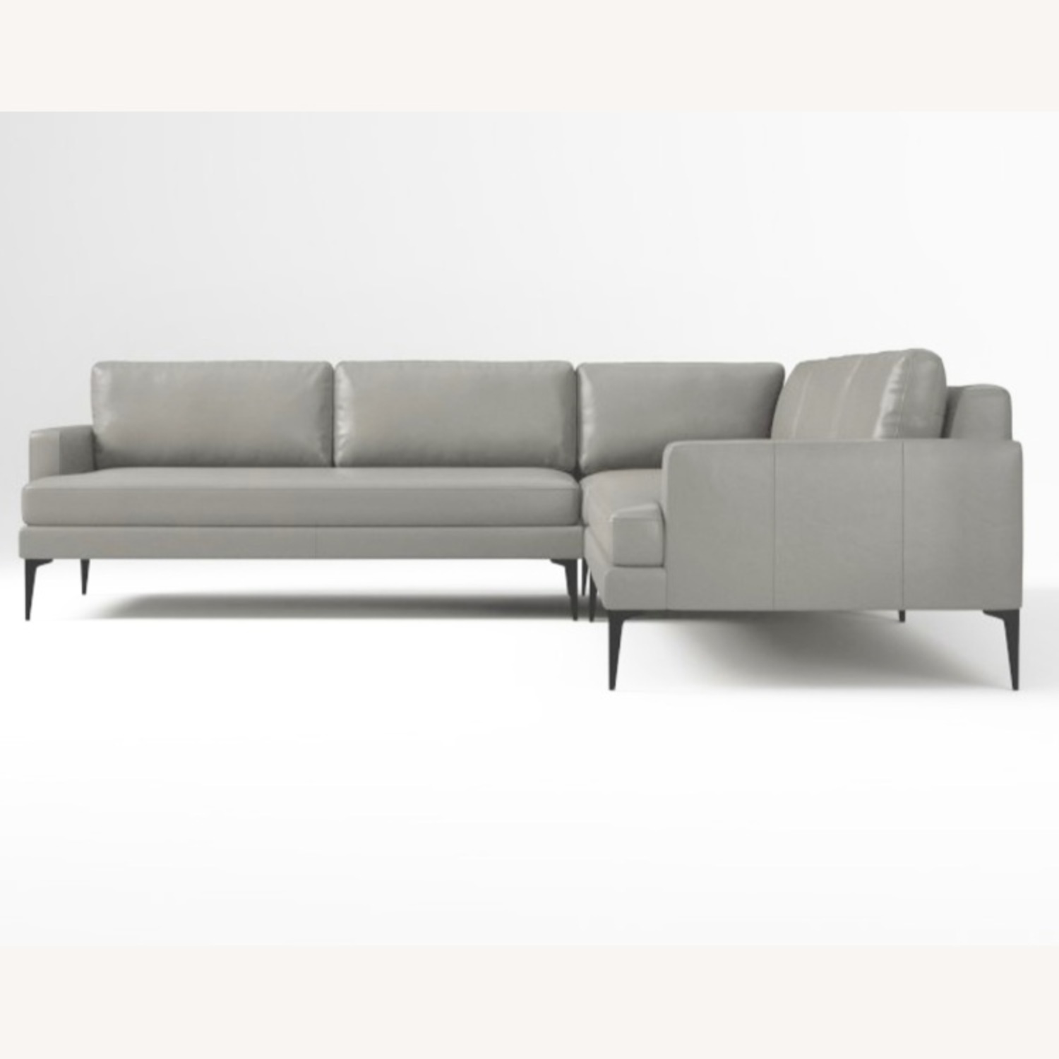 West Elm Andes Leather Sectional - image-4
