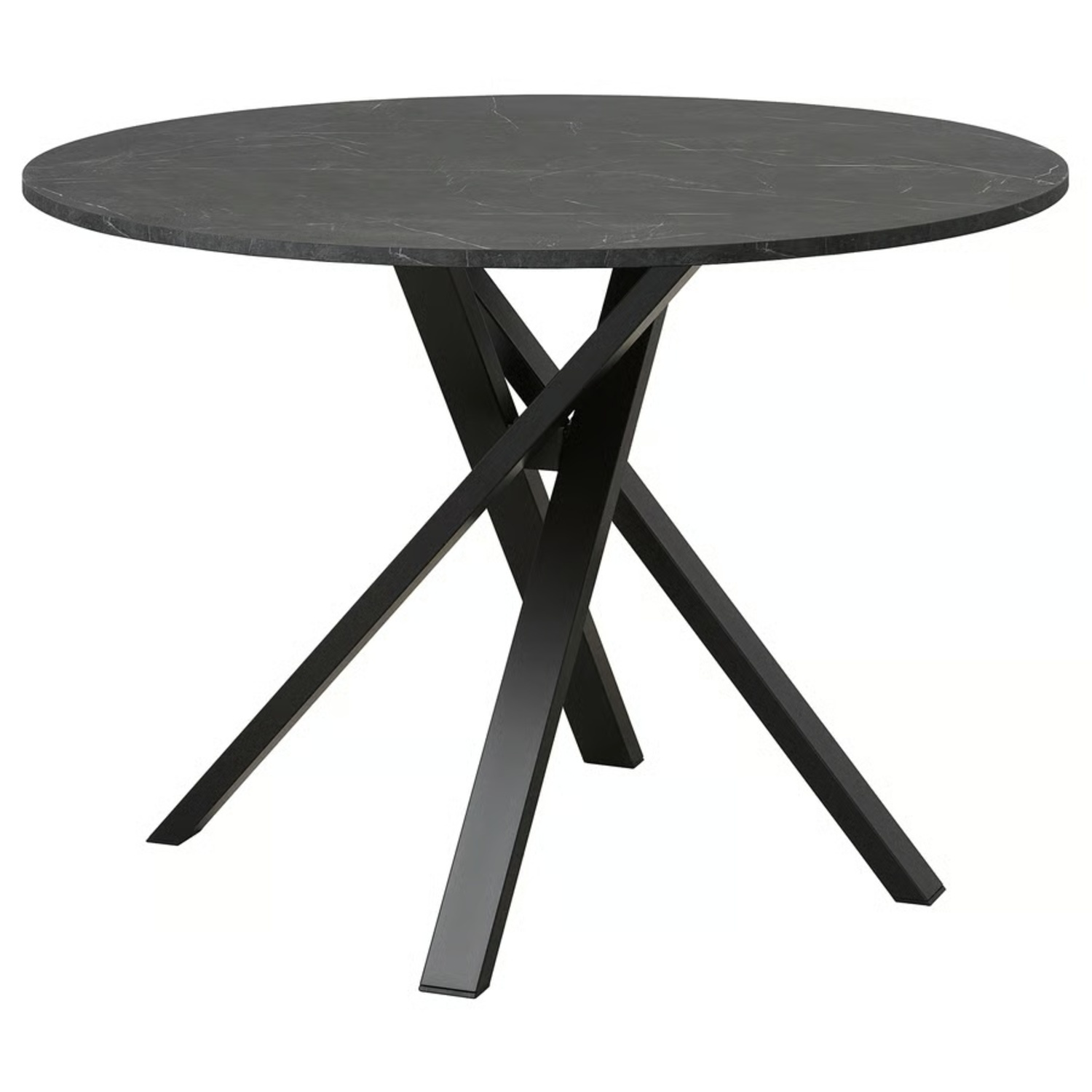 IKEA MARIEDAMM Black Round Table - image-4