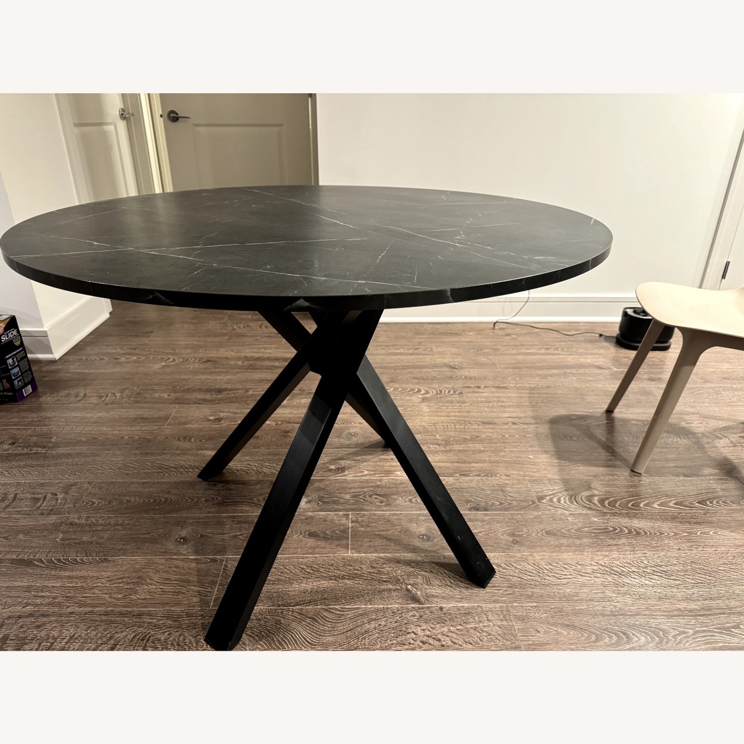 IKEA MARIEDAMM Black Round Table - image-2