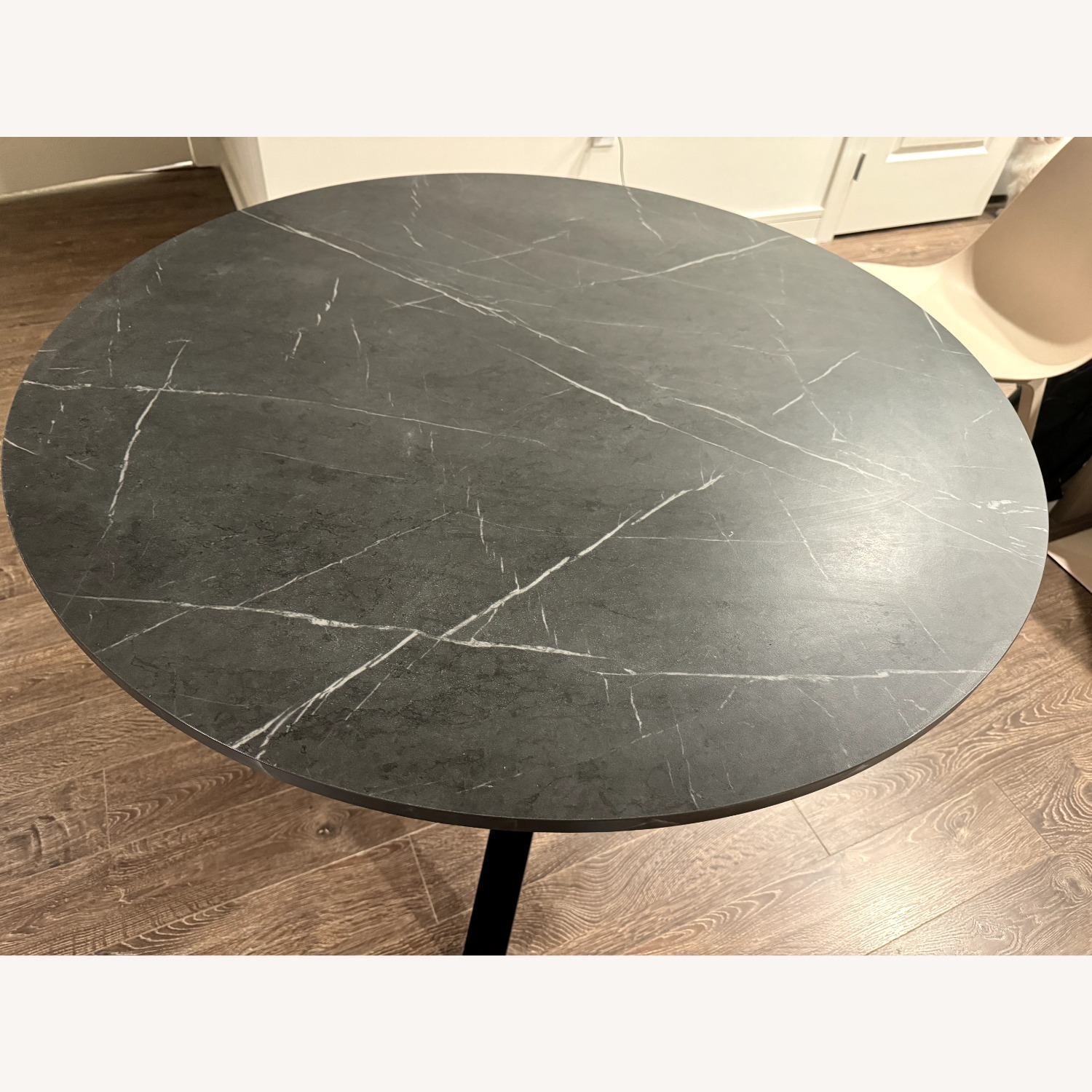 IKEA MARIEDAMM Black Round Table - image-1