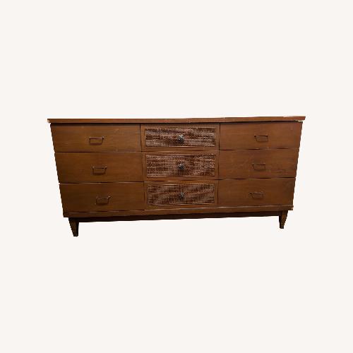 Used Mid-Century Modern Dresser W Cane Accents for sale on AptDeco