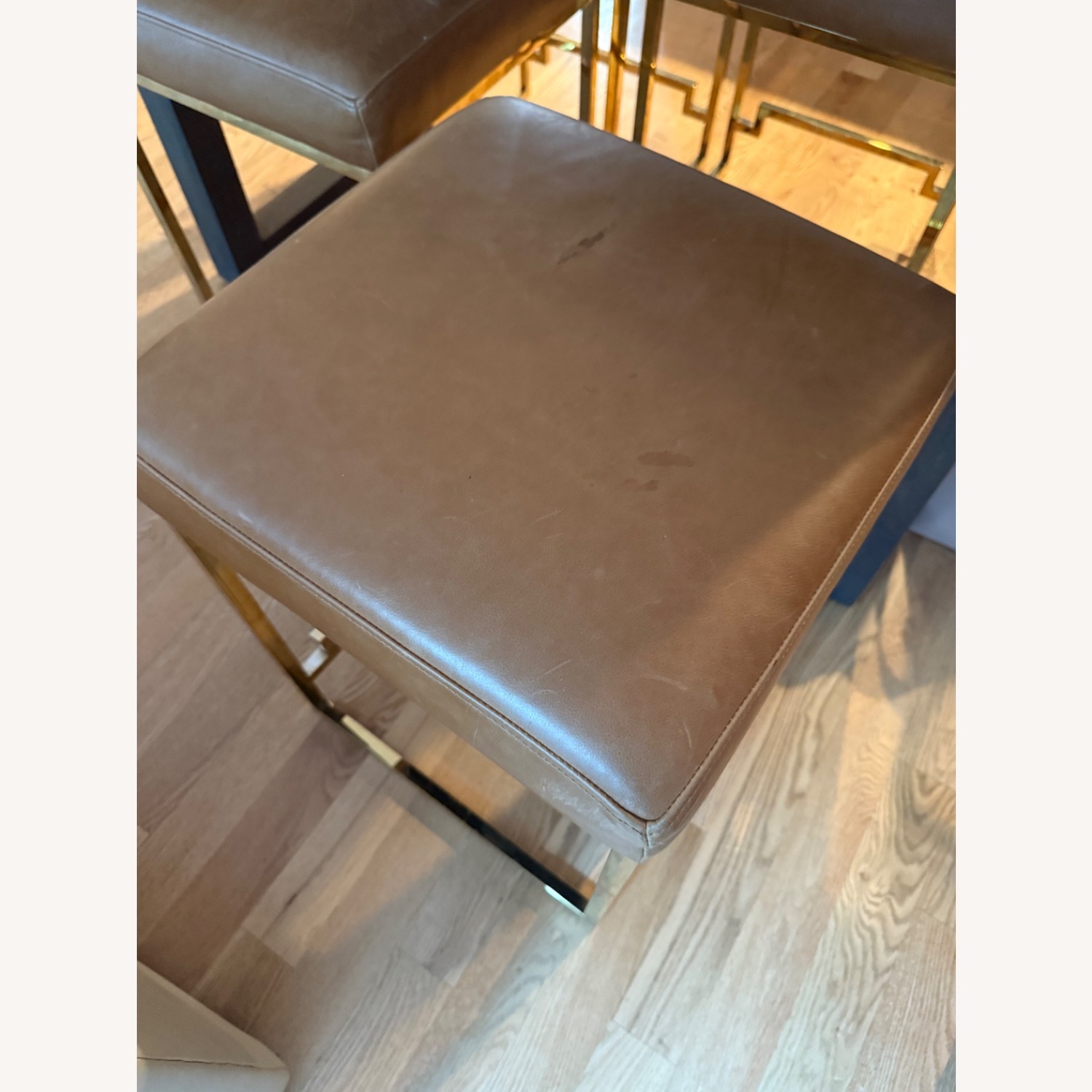 Ballard Designs Sonya Leather Counter Stools - image-4