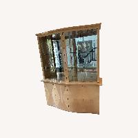 Vintage Post Modern Buffet With Display Case 