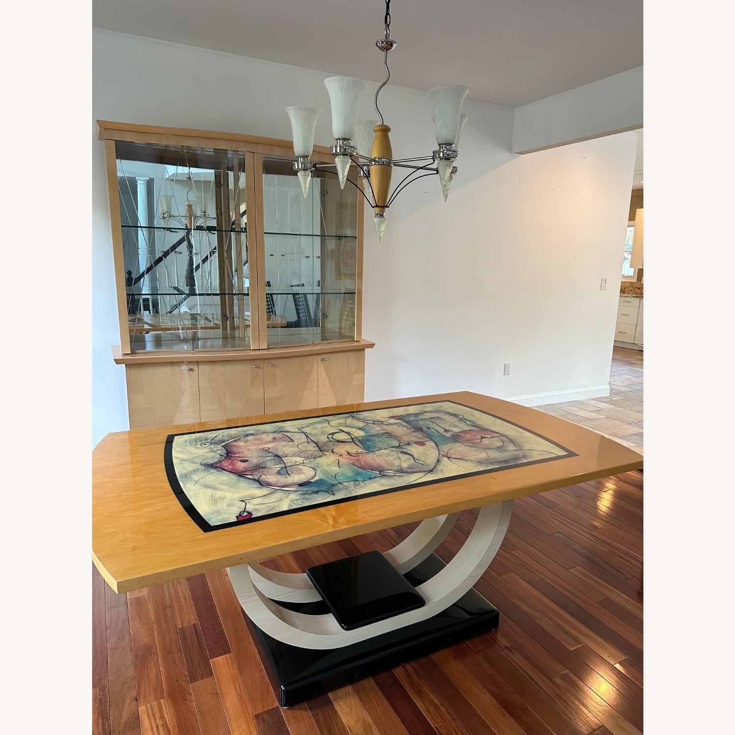 Vintage Post Modern Buffet With Display Case - image-3