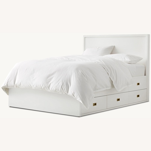 Used RH Teen White Twin Storage Bed (with Drawers) for sale on AptDeco