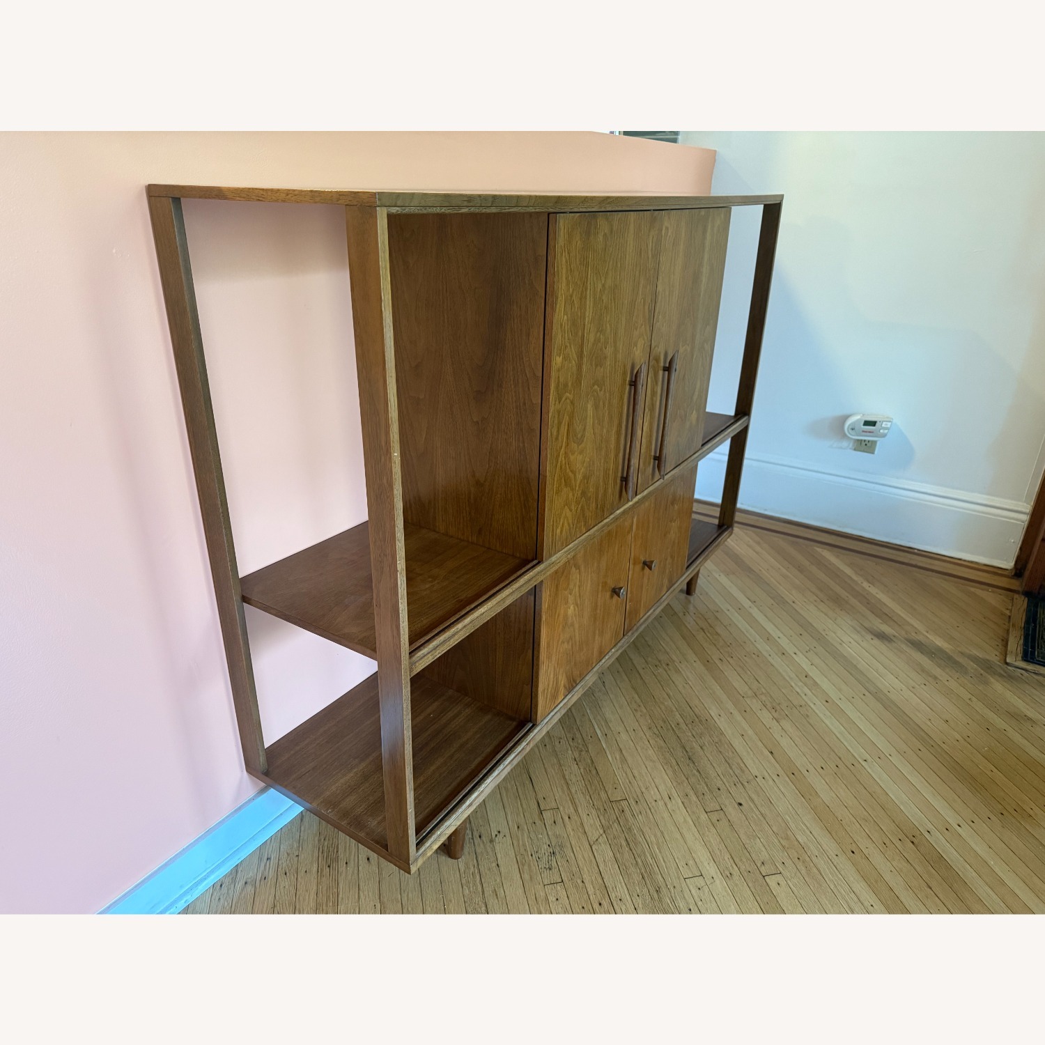 Vintage Mid-Century Bar Cabinet with Lighting - image-3