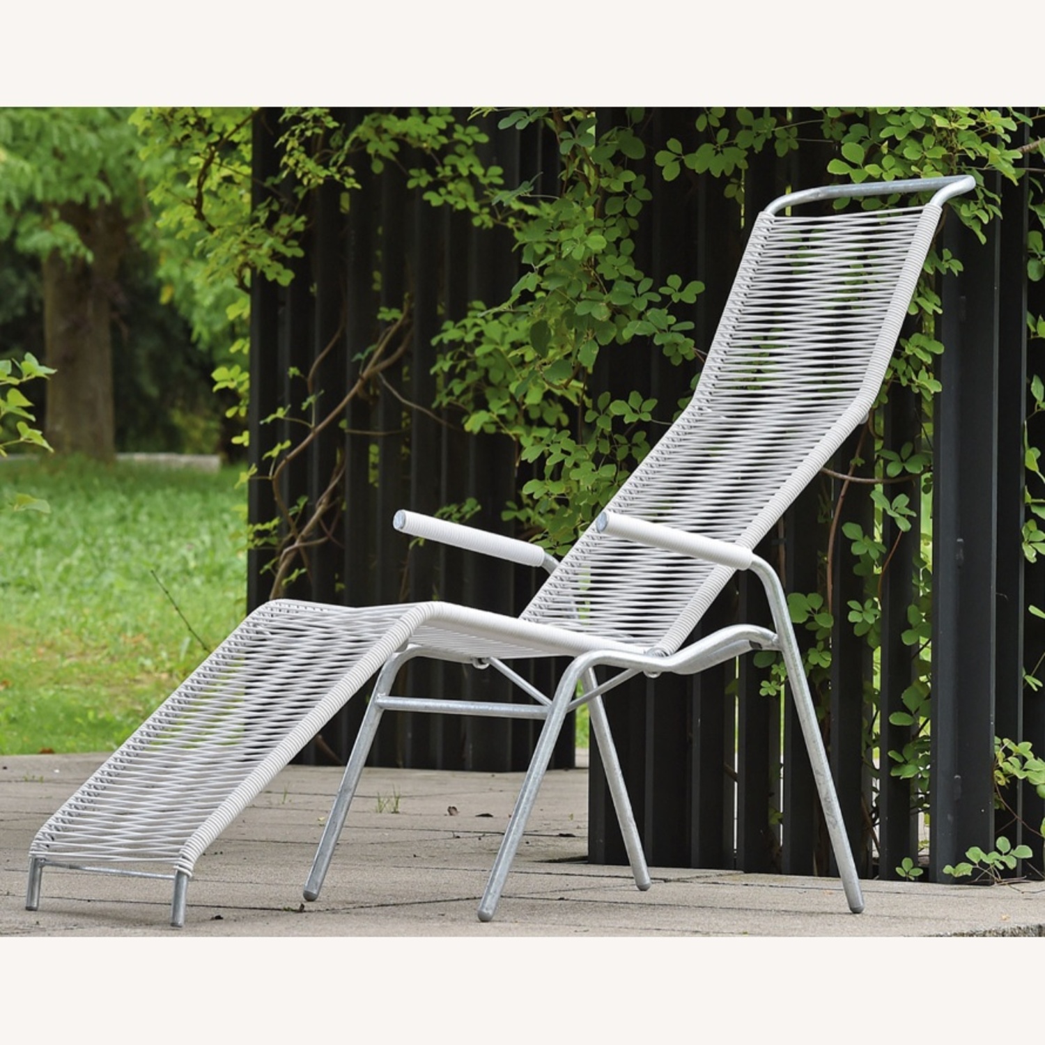 White Lounger Outdoor Spaghetti Chair - image-4