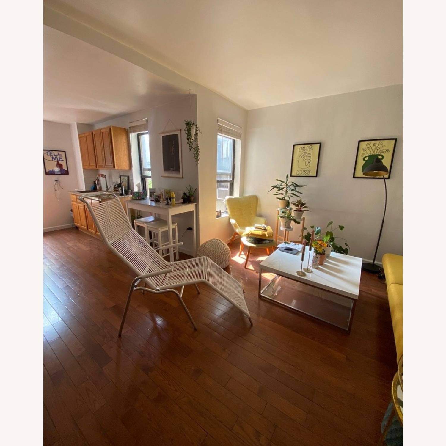 White Lounger Outdoor Spaghetti Chair - image-1