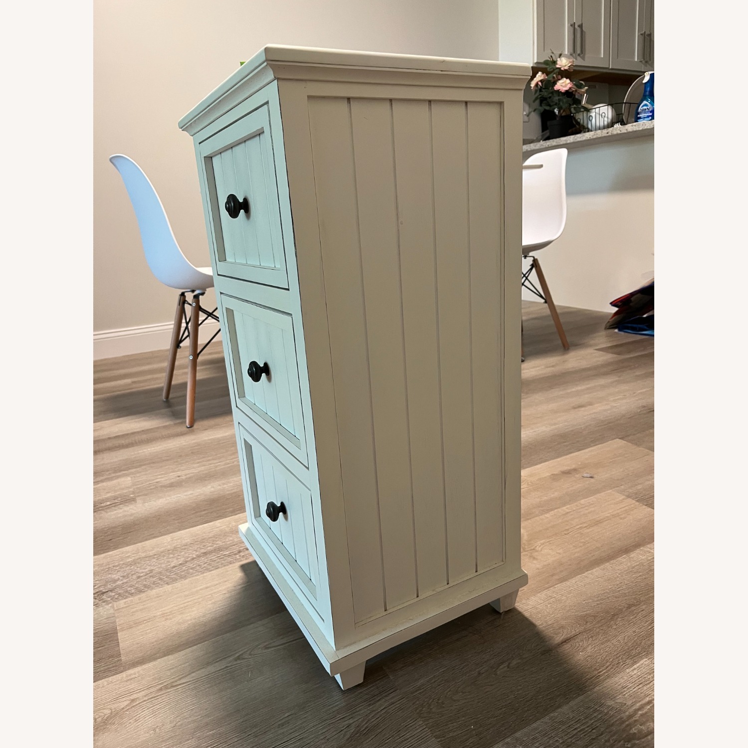 Aniakudo White Drawer End Table - image-3