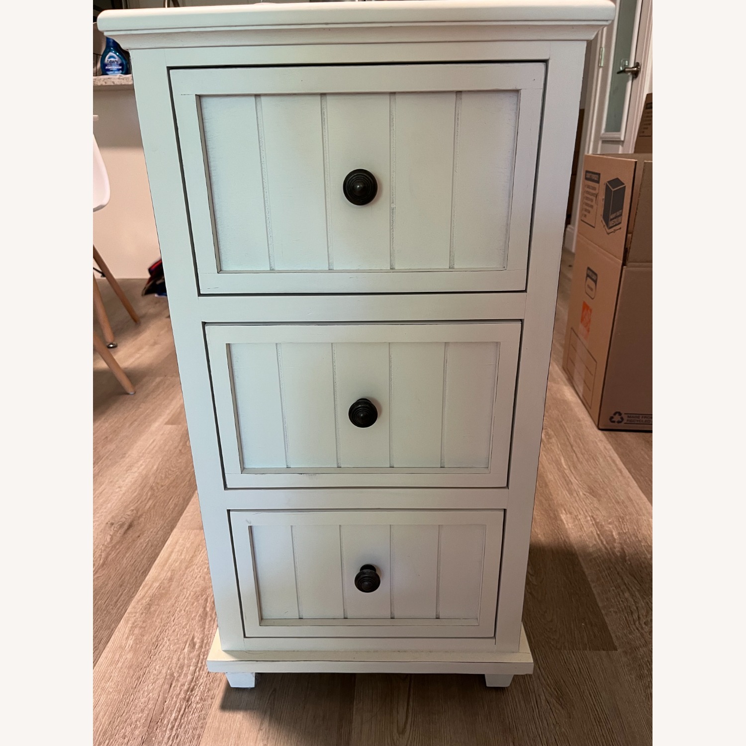 Aniakudo White Drawer End Table - image-2