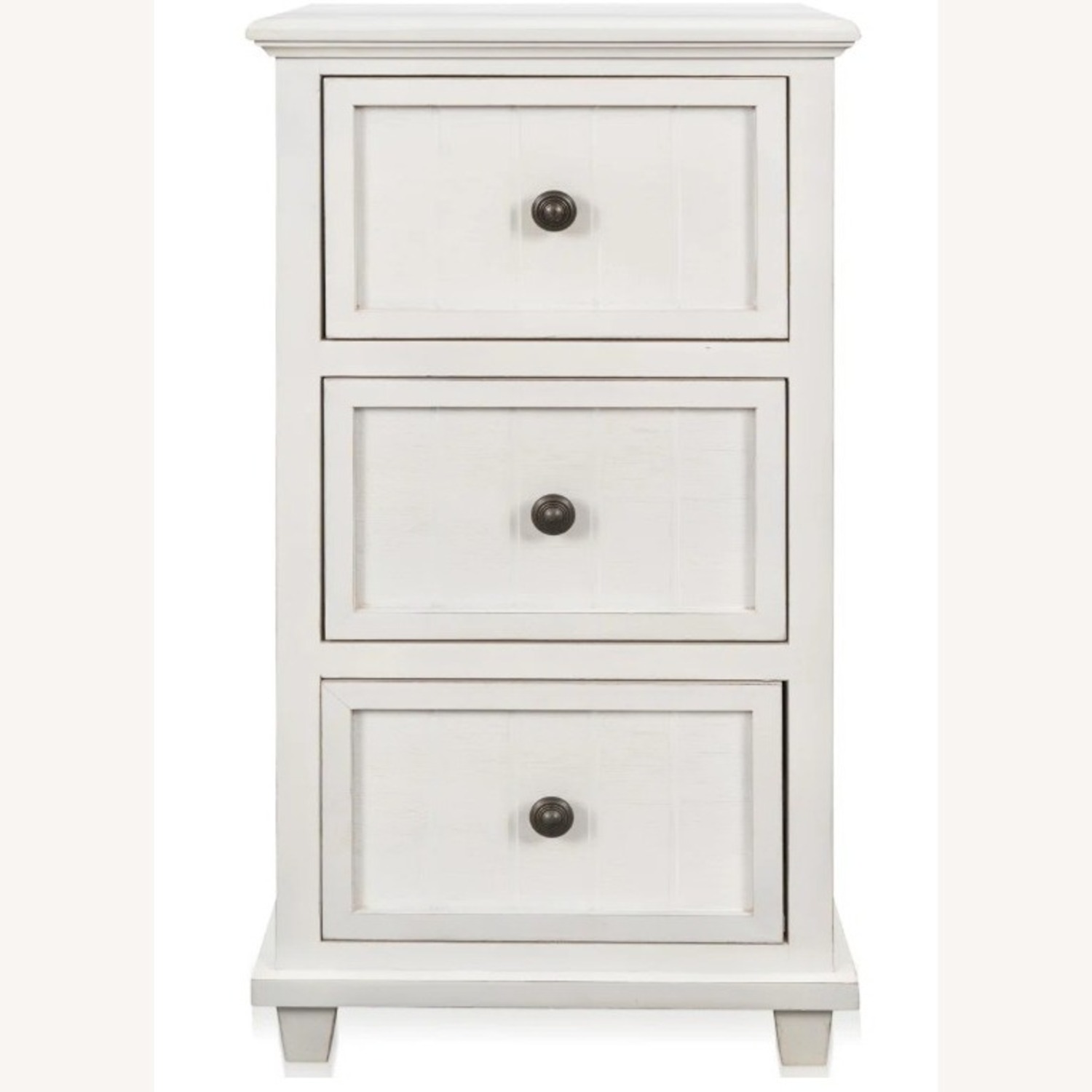 Aniakudo White Drawer End Table - image-1