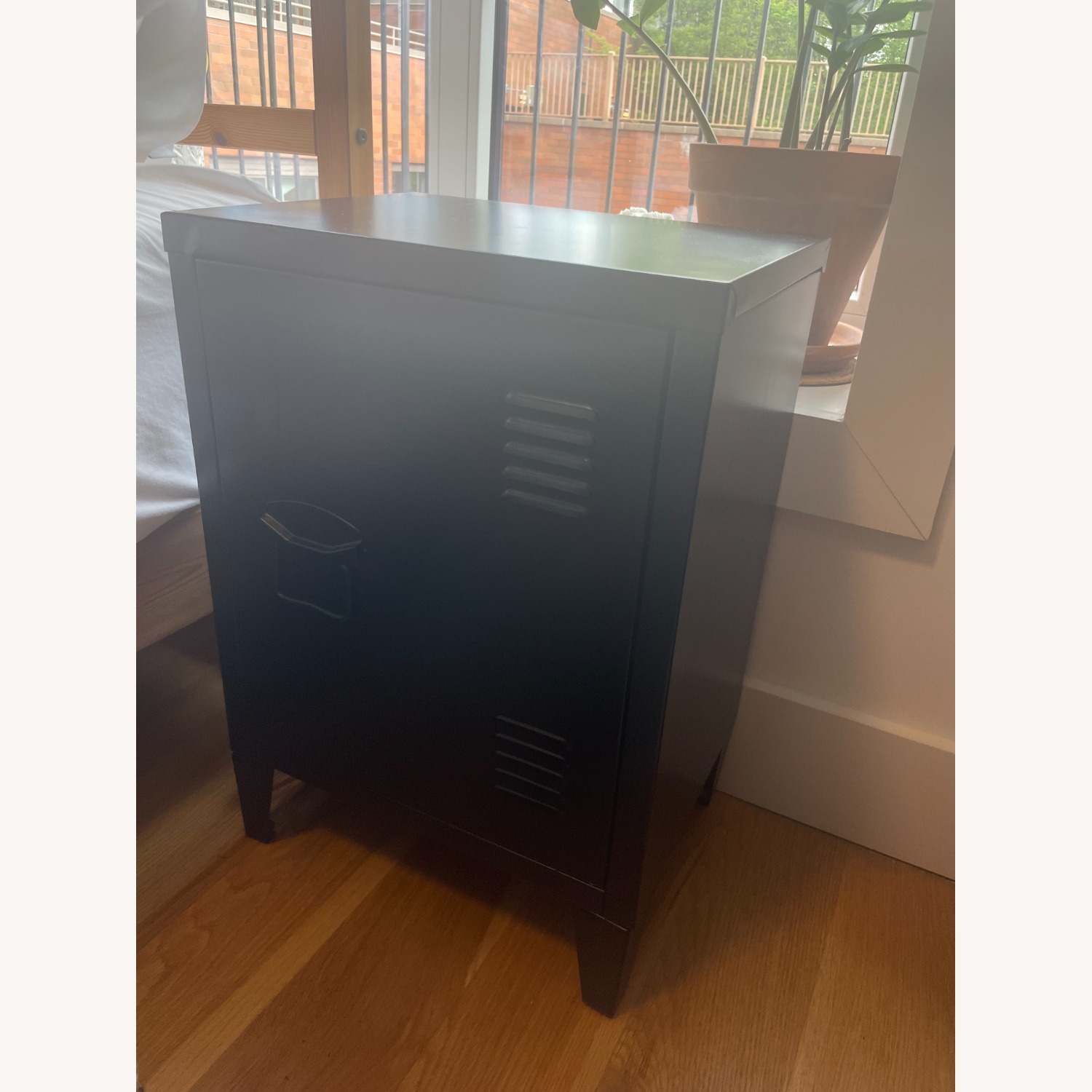 Black Nightstand- Locker Style - image-3