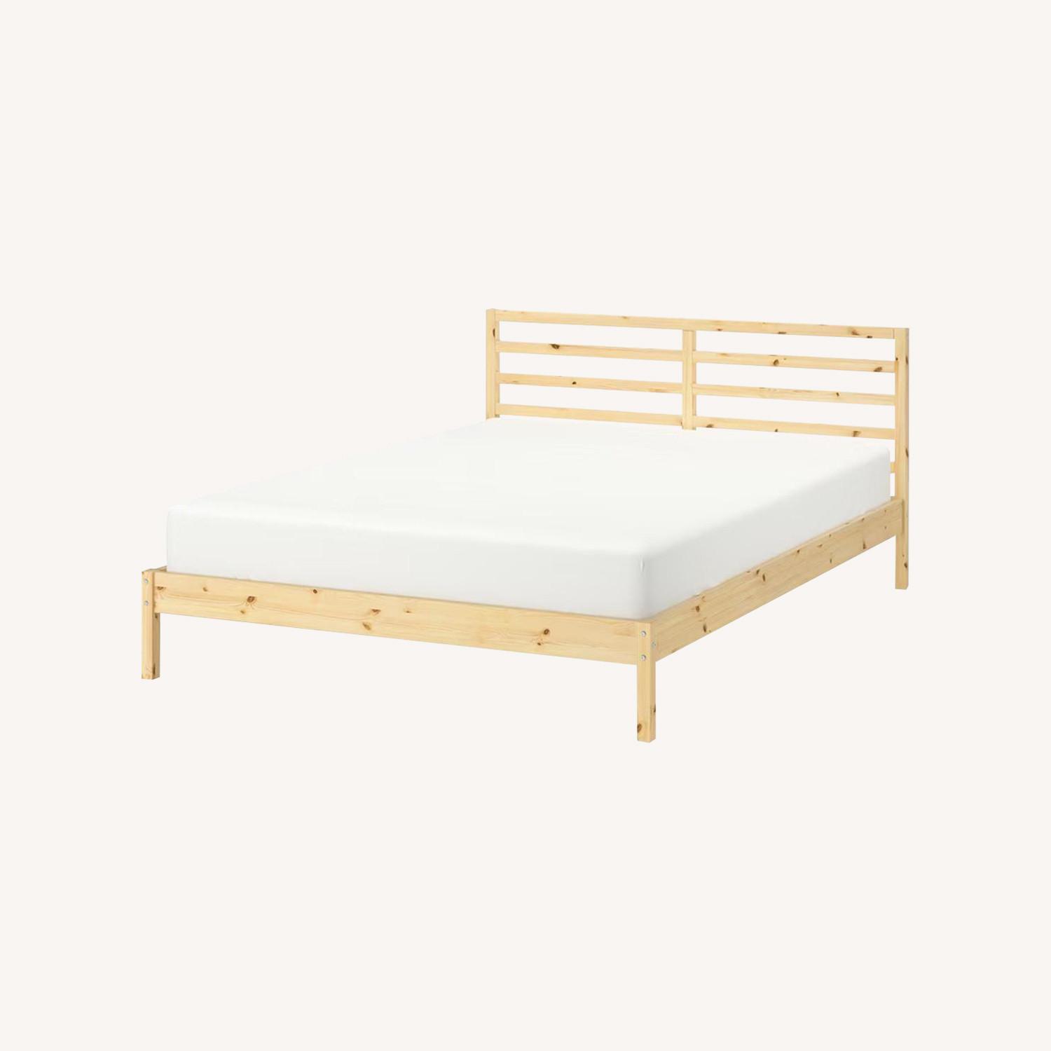 IKEA TARVA Pine Wood Queen Bed Frame - image-0