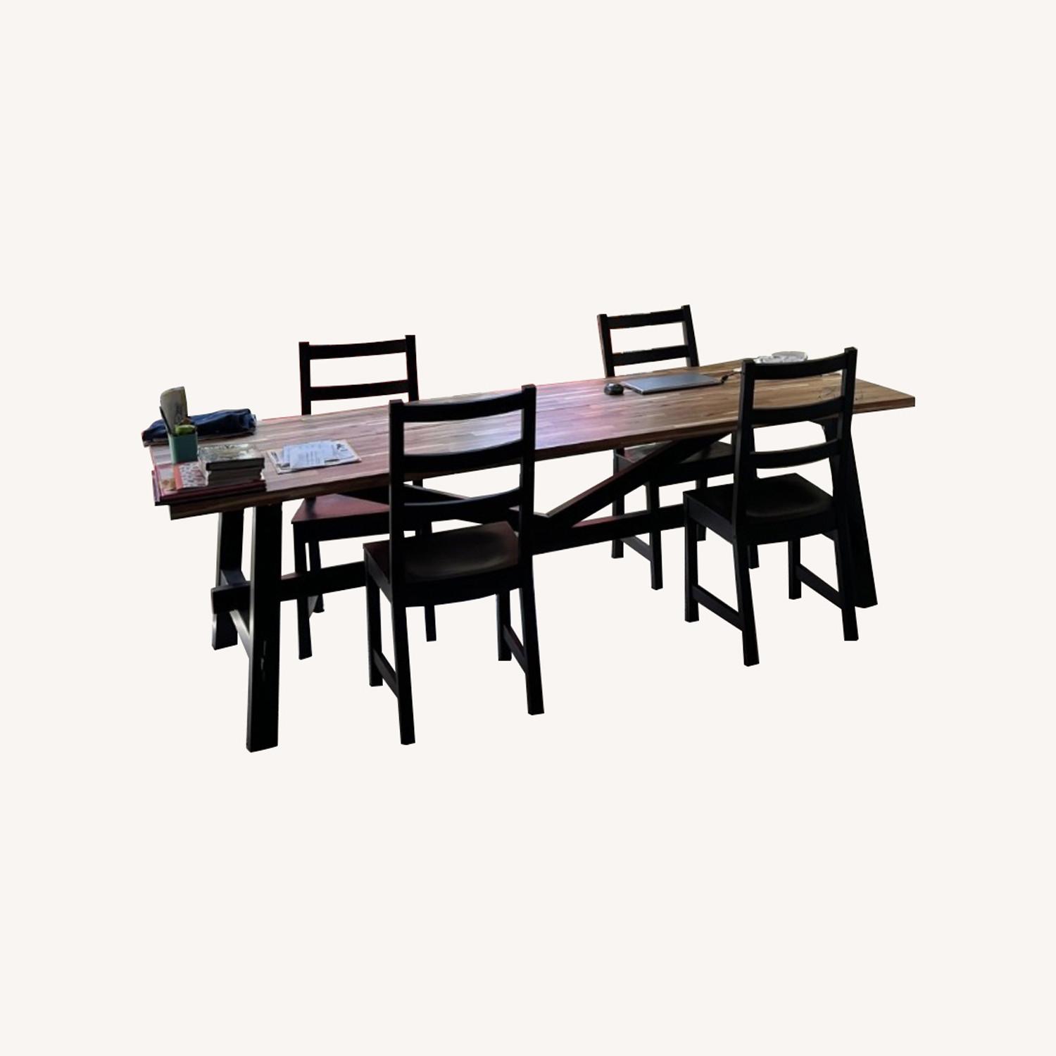 IKEA Skogsta Table & 4 Nordviken Chairs - image-0
