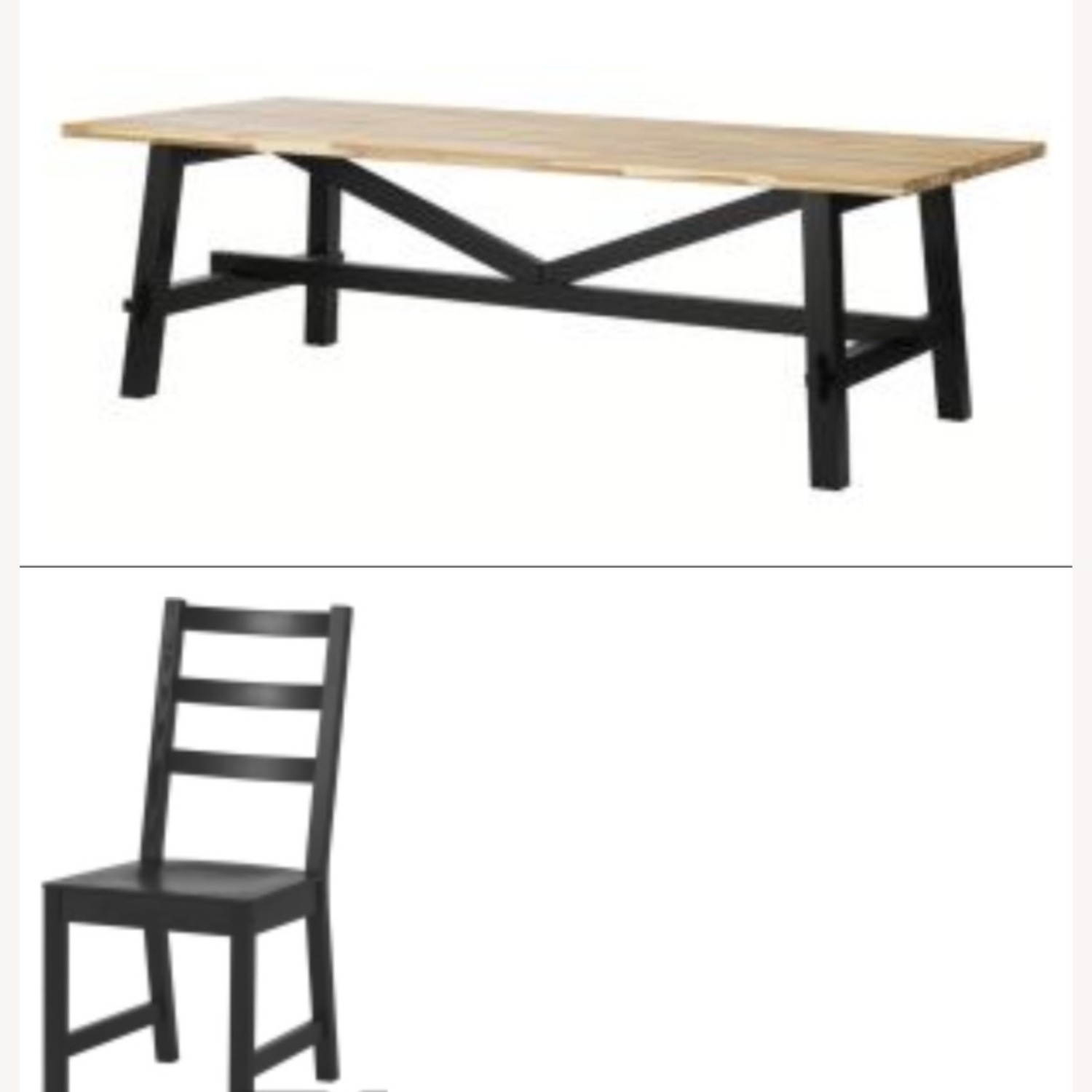 IKEA Skogsta Table & 4 Nordviken Chairs - image-1
