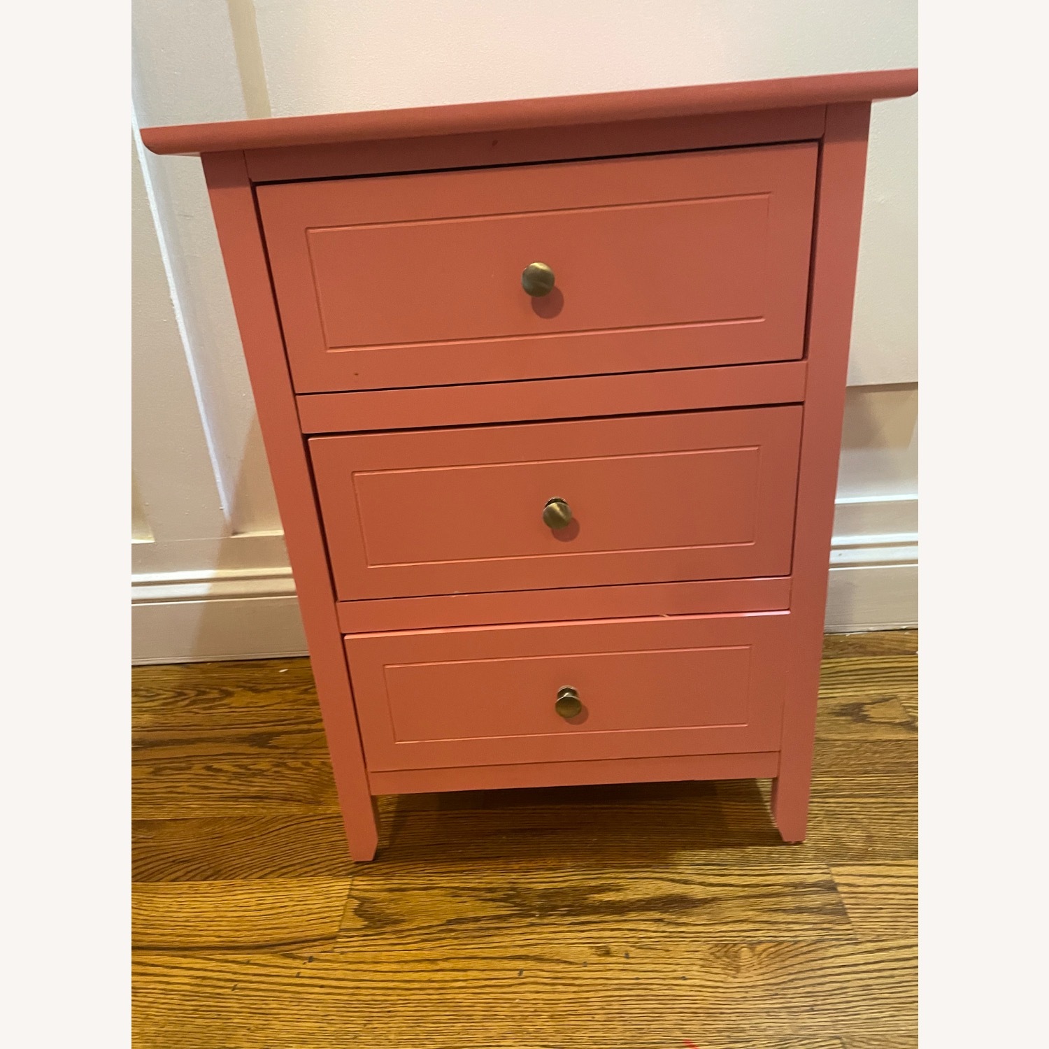 3-drawer Transitional Wooden Nightstand - image-1