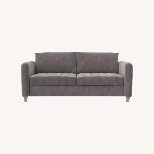 Used Silver Velvet Sofa for sale on AptDeco