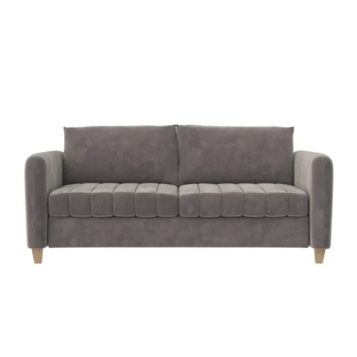 Used Silver Velvet Sofa for sale on AptDeco