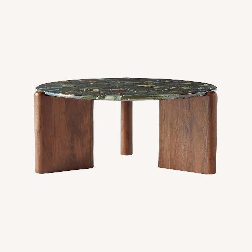 Used CB2 Santoro Green Quartz Coffee Table for sale on AptDeco