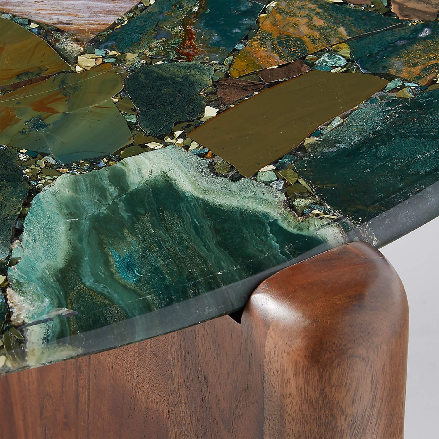 CB2 Santoro Green Quartz Coffee Table - image-3