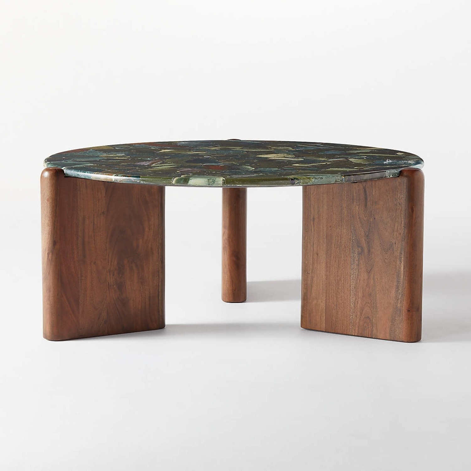 CB2 Santoro Green Quartz Coffee Table - image-1