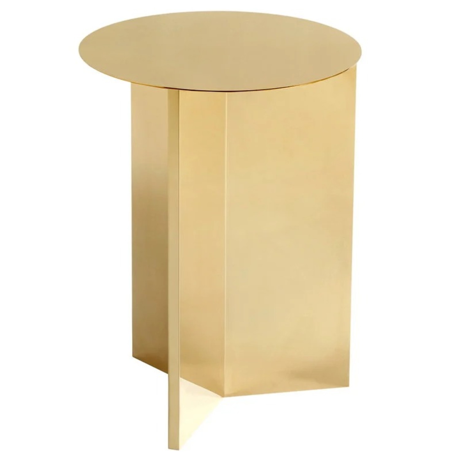 HAY Slit Table – High, Brass Finish - image-1