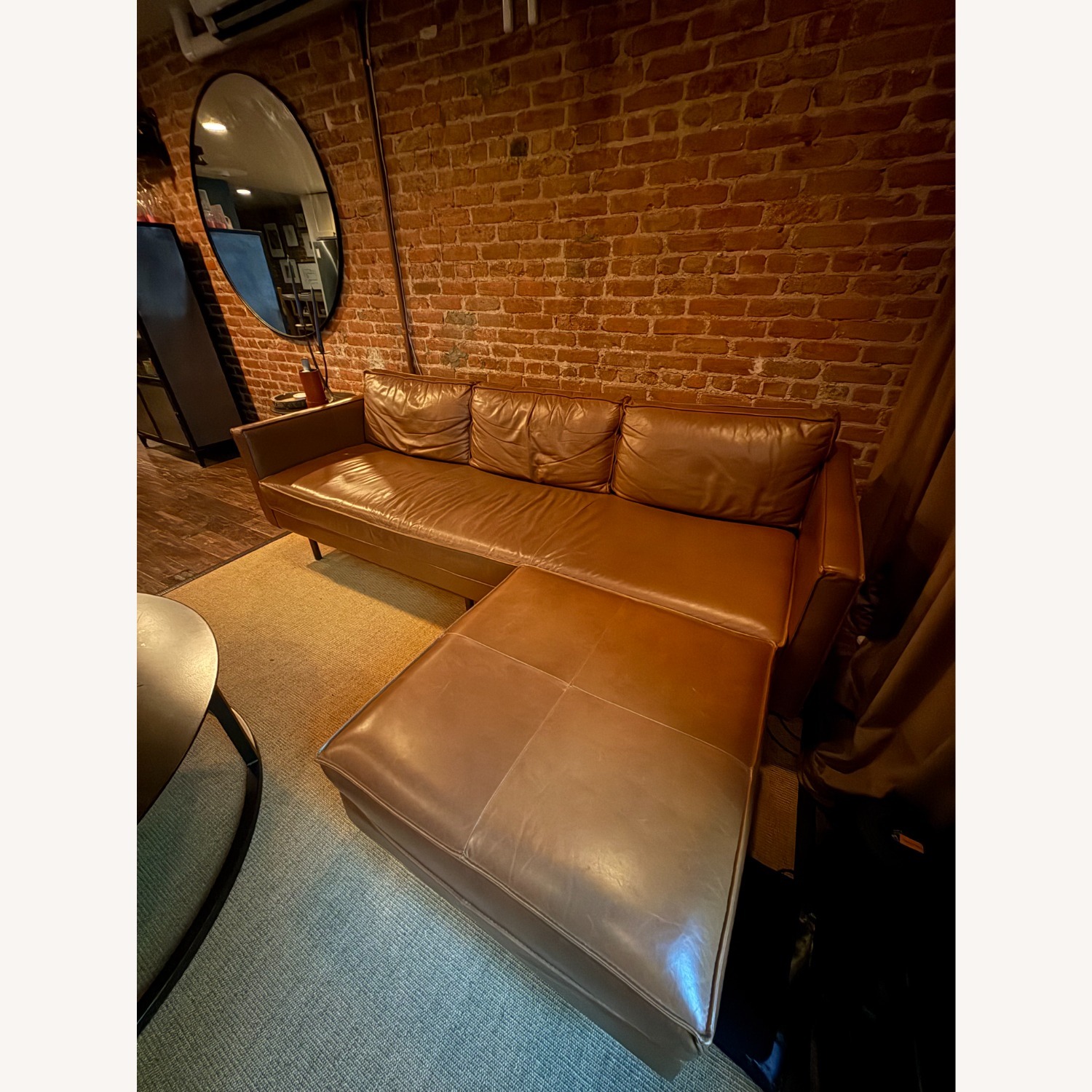 West Elm Axel Leather 2-Piece Sectional - image-2